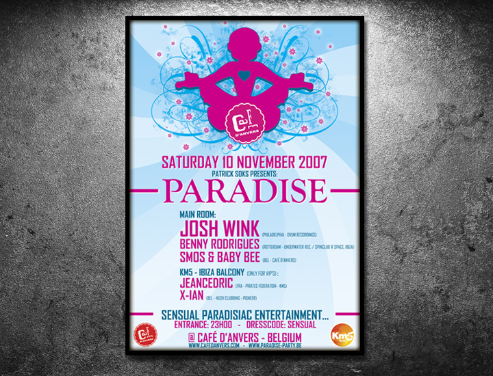Paradise Café d'Anvers affiche Josh Wink