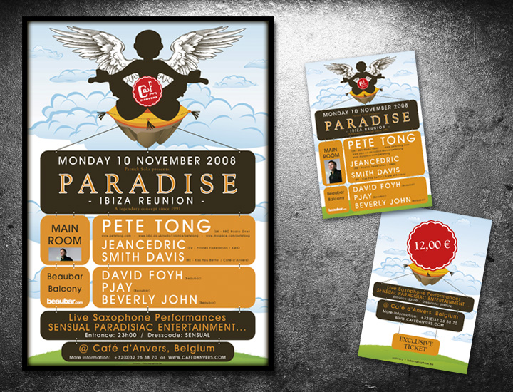 Paradise Café d'Anvers affiche & presale ticket