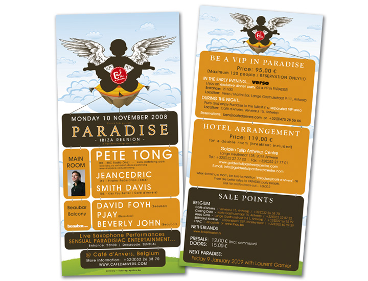 Paradise Café d'Anvers flyer US format