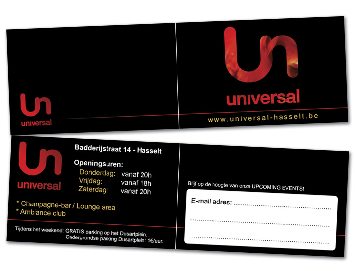 Universal Hasselt, invulkaart mailinglist