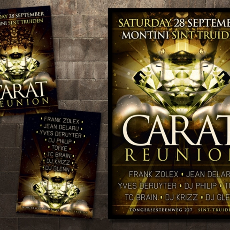 Zolex Carat Reunion  Affiche en A6 flyer eventaankondiging (4)