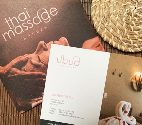 Grafisch ontwerp & drukwerk voor Ubud Bodyworks